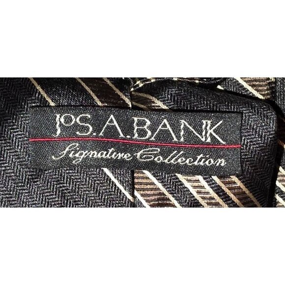 3 Ties JOS Banks Signature Collection & Paul Fredrick Silk 2 Striped 1 Solid - Picture 2 of 7